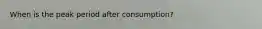 When is the peak period after consumption?