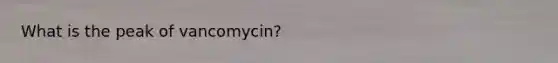 What is the peak of vancomycin?