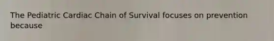 The Pediatric Cardiac Chain of Survival focuses on prevention because