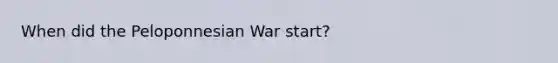 When did the Peloponnesian War start?