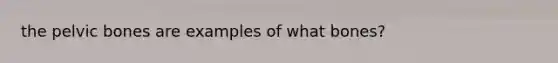 the pelvic bones are examples of what bones?