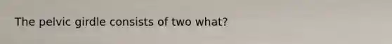 The pelvic girdle consists of two what?