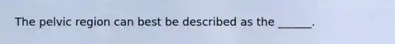 The pelvic region can best be described as the ______.