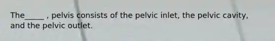 The_____ , pelvis consists of the pelvic inlet, the pelvic cavity, and the pelvic outlet.