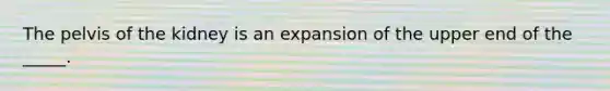 The pelvis of the kidney is an expansion of the upper end of the _____.