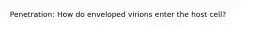 Penetration: How do enveloped virions enter the host cell?