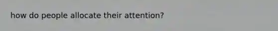 how do people allocate their attention?