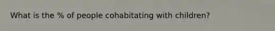 What is the % of people cohabitating with children?