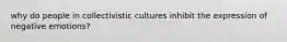 why do people in collectivistic cultures inhibit the expression of negative emotions?