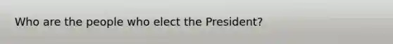 Who are the people who elect the President?