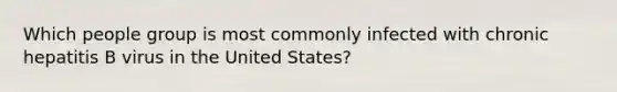 Which people group is most commonly infected with chronic hepatitis B virus in the United States?​