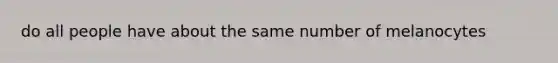 do all people have about the same number of melanocytes