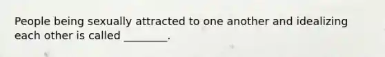 People being sexually attracted to one another and idealizing each other is called ________.