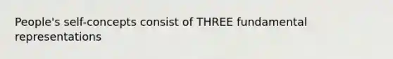 People's self-concepts consist of THREE fundamental representations