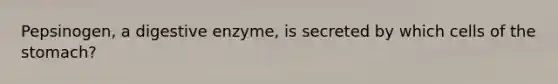 Pepsinogen, a digestive enzyme, is secreted by which cells of the stomach?