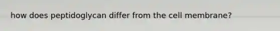 how does peptidoglycan differ from the cell membrane?