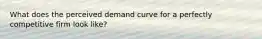 What does the perceived demand curve for a perfectly competitive firm look like?