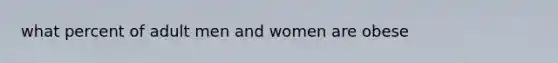 what percent of adult men and women are obese