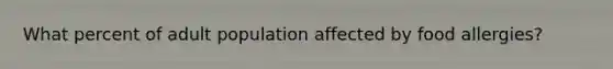 What percent of adult population affected by food allergies?