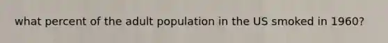 what percent of the adult population in the US smoked in 1960?