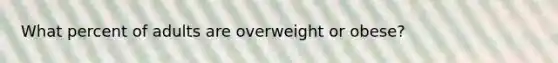 What percent of adults are overweight or obese?