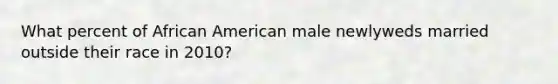 What percent of African American male newlyweds married outside their race in 2010?