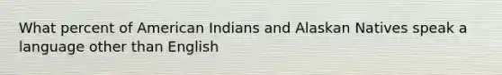 What percent of American Indians and Alaskan Natives speak a language other than English