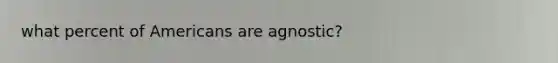 what percent of Americans are agnostic?