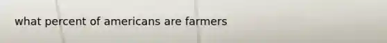 what percent of americans are farmers