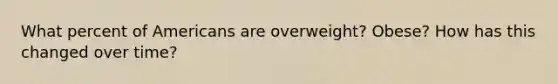 What percent of Americans are overweight? Obese? How has this changed over time?