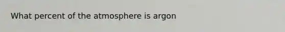 What percent of the atmosphere is argon