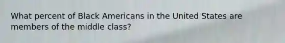 What percent of Black Americans in the United States are members of the middle class?