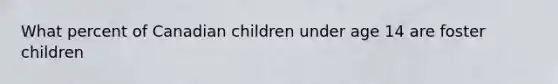 What percent of Canadian children under age 14 are foster children