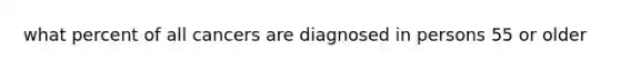 what percent of all cancers are diagnosed in persons 55 or older