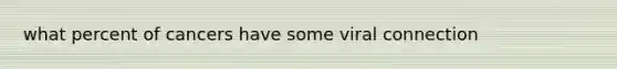 what percent of cancers have some viral connection