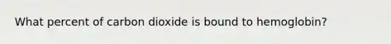 What percent of carbon dioxide is bound to hemoglobin?