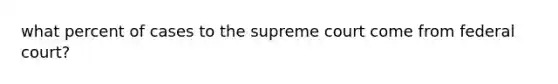 what percent of cases to the supreme court come from federal court?