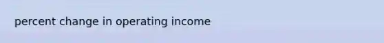 percent change in operating income