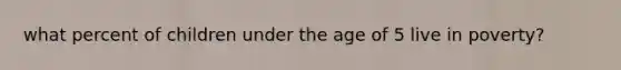 what percent of children under the age of 5 live in poverty?