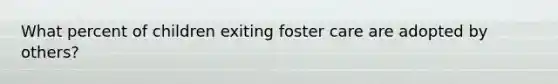 What percent of children exiting foster care are adopted by others?