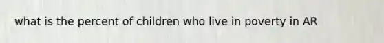 what is the percent of children who live in poverty in AR