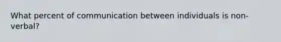 What percent of communication between individuals is non-verbal?