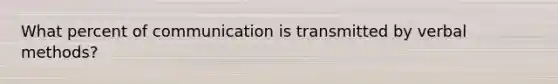 What percent of communication is transmitted by verbal methods?