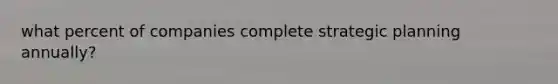 what percent of companies complete strategic planning annually?