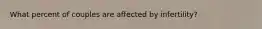 What percent of couples are affected by infertility?