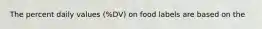 The percent daily values (%DV) on food labels are based on the