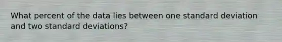 What percent of the data lies between one standard deviation and two standard deviations?