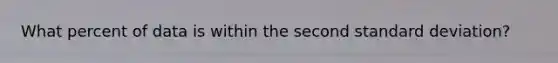 What percent of data is within the second standard deviation?