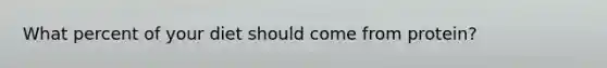 What percent of your diet should come from protein?