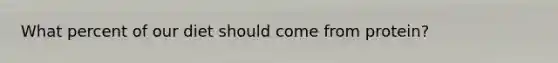 What percent of our diet should come from protein?